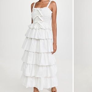 English Factory White Tiered Dress